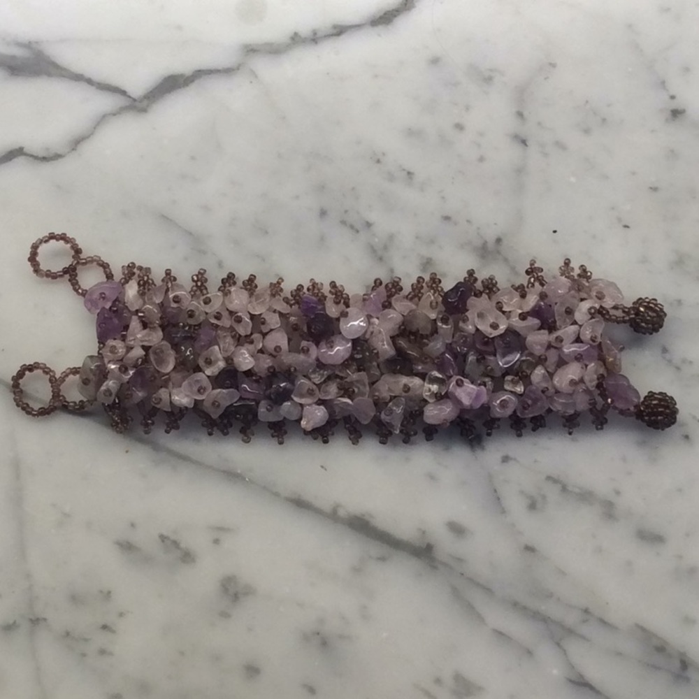 Purple stone bracelet from Bali